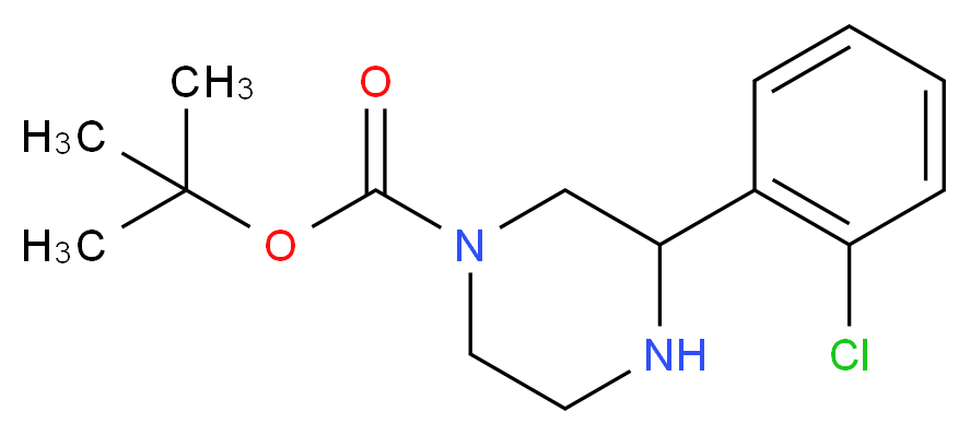 tert-Butyl 3-(2-chlorophenyl)piperazine-1-carboxylate_分子结构_CAS_886767-33-5)