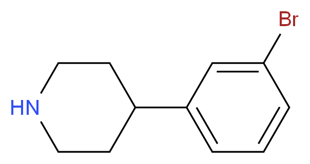 4-(3-Bromo-phenyl)-piperidine_分子结构_CAS_351534-36-6)