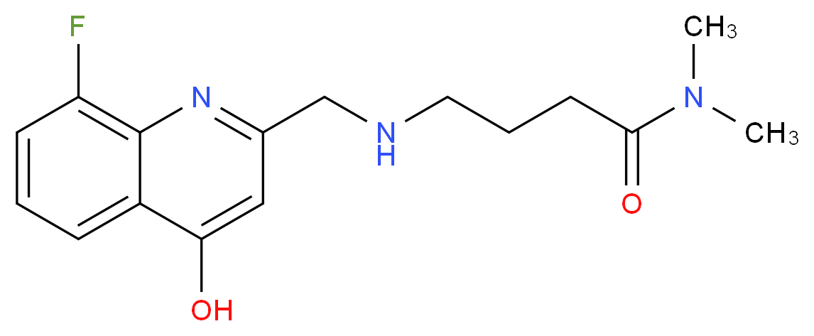 4-{[(8-fluoro-4-hydroxyquinolin-2-yl)methyl]amino}-N,N-dimethylbutanamide_分子结构_CAS_)