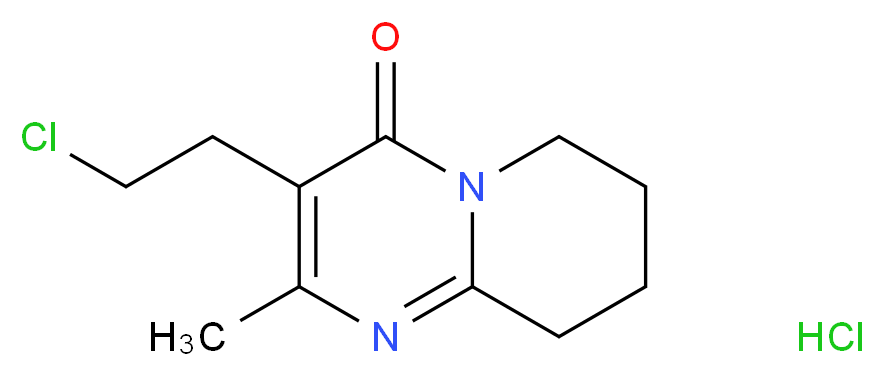 3-(2-Chloroethyl)-2-methyl-6,7,8,9-tetrahydro-4H-pyrido[1,2-a]pyrimidin-4-one hydrochloride_分子结构_CAS_93076-03-0)