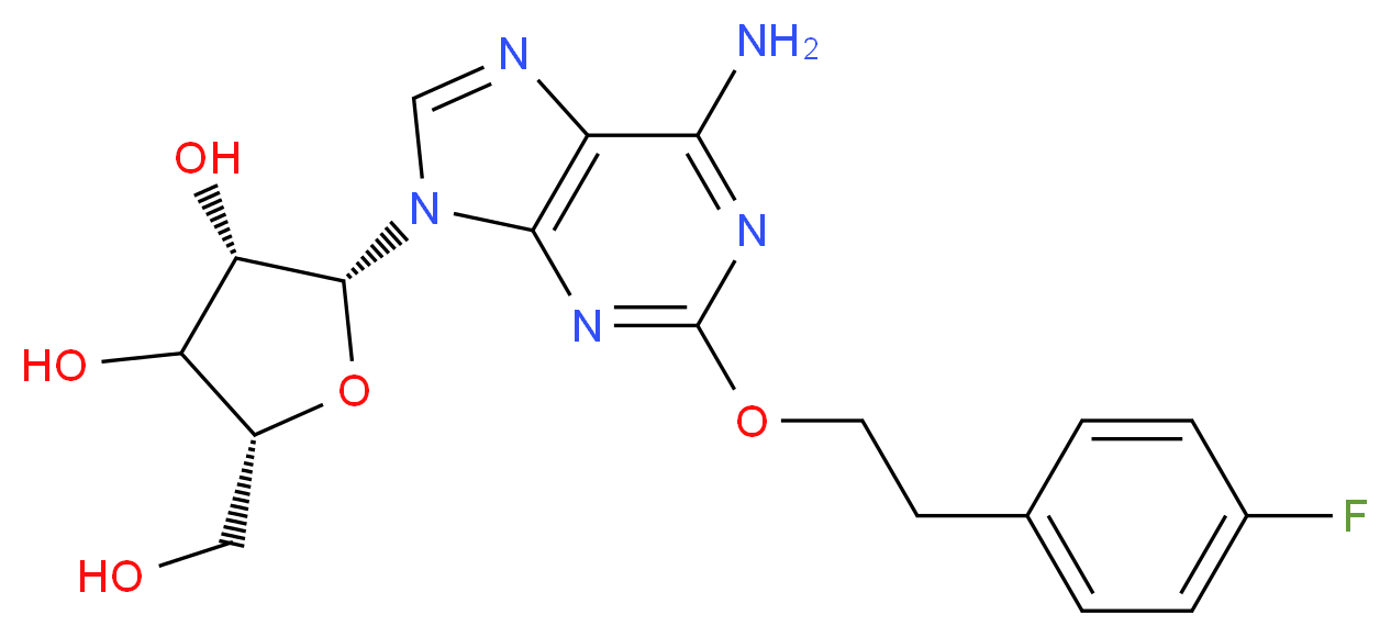 2-[2-(4-Fluorophenyl)ethoxy]adenosine_分子结构_CAS_131865-85-5)