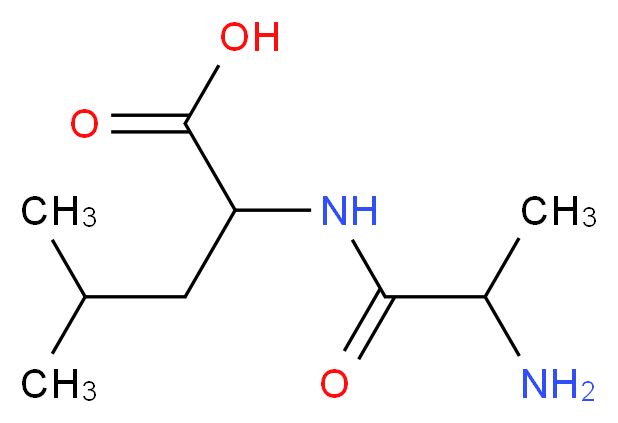 2-(2-aminopropanamido)-4-methylpentanoic acid_分子结构_CAS_1999-42-4