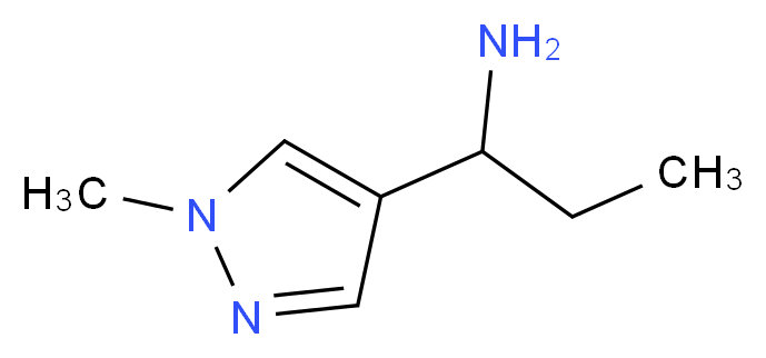 1-(1-methyl-1H-pyrazol-4-yl)propan-1-amine_分子结构_CAS_936940-61-3)