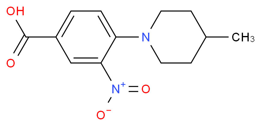 4-(4-Methyl-piperidin-1-yl)-3-nitro-benzoic acid_分子结构_CAS_312921-75-8)