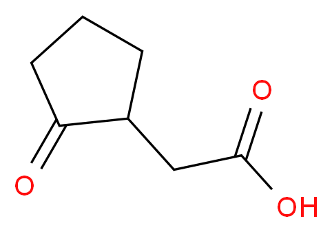 2-(2-oxocyclopentyl)acetic acid_分子结构_CAS_1460-38-4