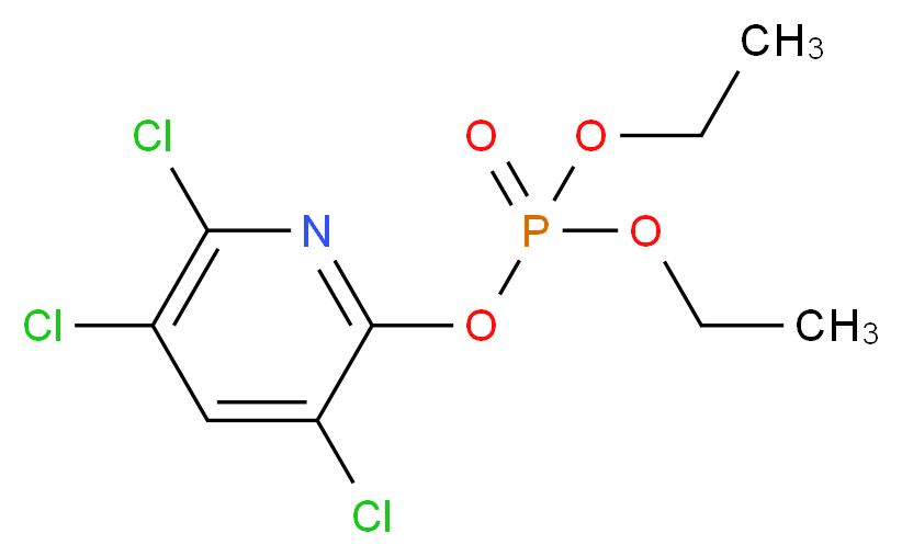 diethyl 3,5,6-trichloropyridin-2-yl phosphate_分子结构_CAS_5598-15-2