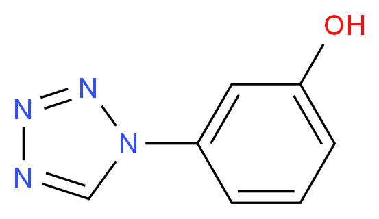 3-(1H-tetrazol-1-yl)phenol_分子结构_CAS_125620-16-8)