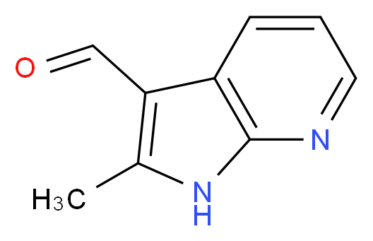 2-methyl-1H-pyrrolo[2,3-b]pyridine-3-carbaldehyde_分子结构_CAS_858275-30-6