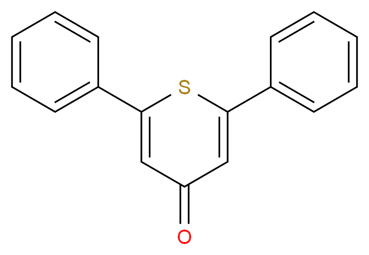 2,6-Diphenyl-4H-thiopyran-4-one_分子结构_CAS_1029-96-5)