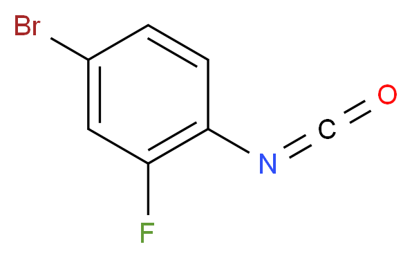 4-bromo-2-fluoro-1-isocyanatobenzene_分子结构_CAS_88112-75-8