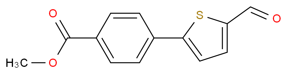 Methyl 4-(5-formylthien-2-yl)benzoate_分子结构_CAS_)