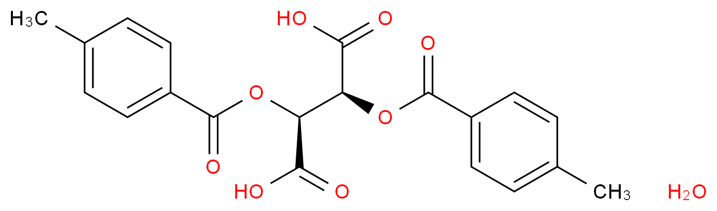 (2S,3S)-2,3-Bis((4-methylbenzoyl)oxy)succinic acid hydrate_分子结构_CAS_71607-32-4)