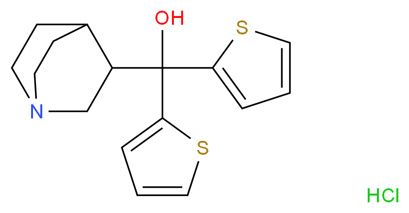 1-Azabicyclo[2.2.2]oct-3-yl(di-2-thienyl)methanol hydrochloride_分子结构_CAS_57734-76-6)