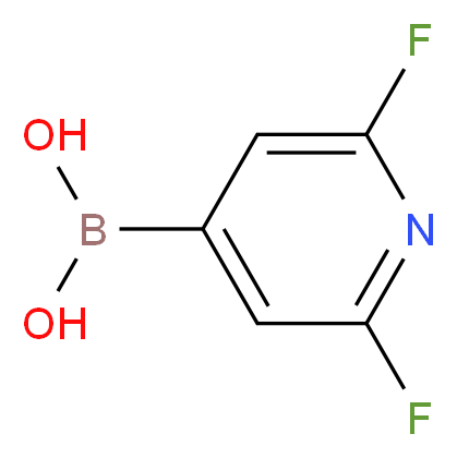 (2,6-difluoropyridin-4-yl)boronic acid_分子结构_CAS_401816-16-8