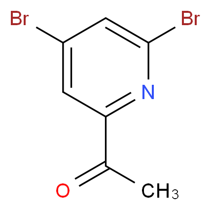 1-(4,6-dibromopyridin-2-yl)ethan-1-one_分子结构_CAS_1060815-82-8