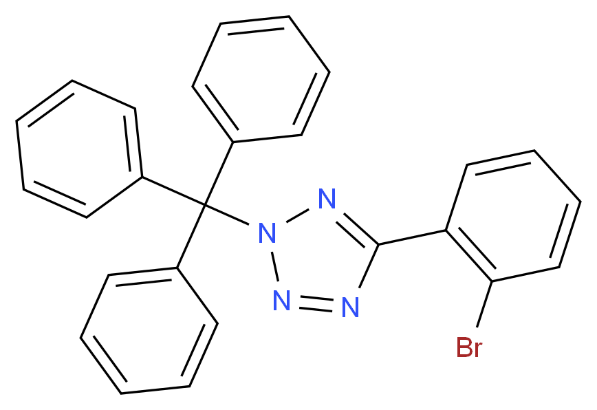 5-(2-bromophenyl)-2-(triphenylmethyl)-2H-1,2,3,4-tetrazole_分子结构_CAS_883223-07-2