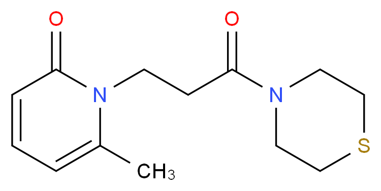 6-methyl-1-(3-oxo-3-thiomorpholin-4-ylpropyl)pyridin-2(1H)-one_分子结构_CAS_)