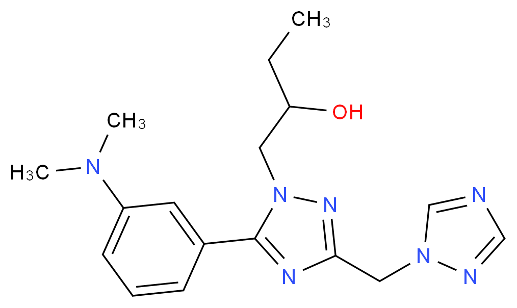 1-[5-[3-(dimethylamino)phenyl]-3-(1H-1,2,4-triazol-1-ylmethyl)-1H-1,2,4-triazol-1-yl]butan-2-ol_分子结构_CAS_)