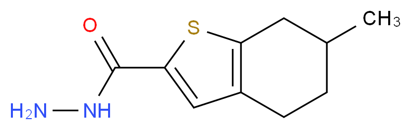 6-methyl-4,5,6,7-tetrahydro-1-benzothiophene-2-carbohydrazide_分子结构_CAS_956576-52-6