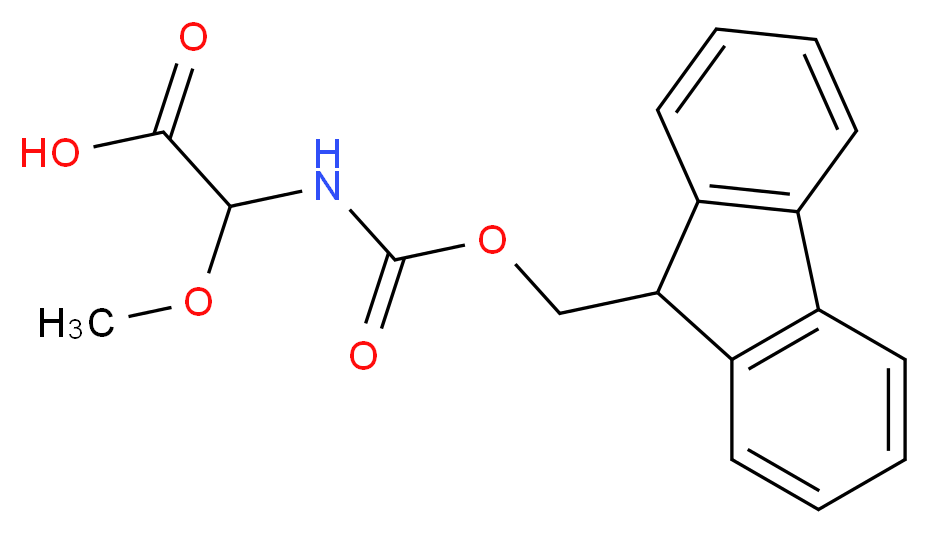 2-{[(9H-fluoren-9-ylmethoxy)carbonyl]amino}-2-methoxyacetic acid_分子结构_CAS_156059-09-5