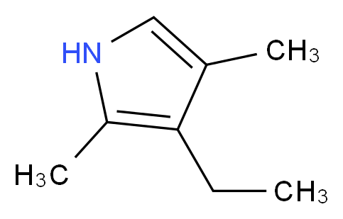 2,4-二甲基-3-乙基吡咯_分子结构_CAS_517-22-6)