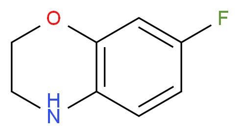 7-FLUORO-3,4-DIHYDRO-2H-BENZO[1,4]OXAZINE_分子结构_CAS_56346-41-9)