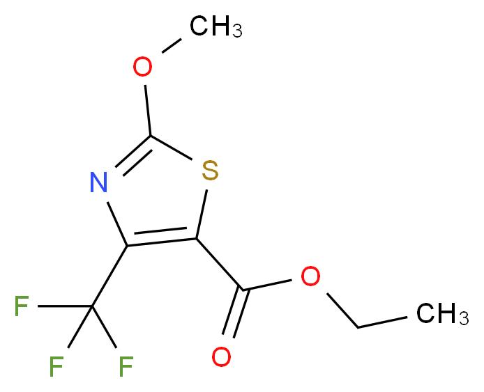 ethyl 2-methoxy-4-(trifluoromethyl)-1,3-thiazole-5-carboxylate_分子结构_CAS_1196157-37-5