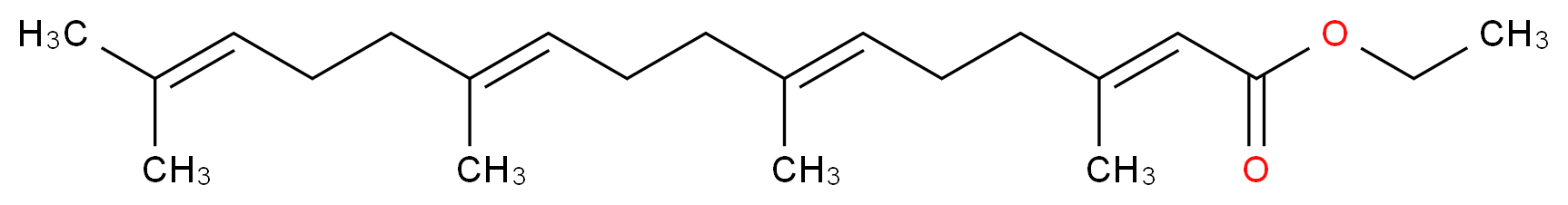 3,7,11,15-Tetramethylhexadeca-2,6,10,14-tetraenoic Acid Ethyl Ester (Mixture of Isomers)_分子结构_CAS_60437-17-4)