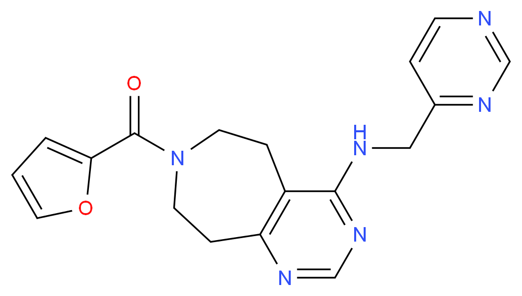 7-(2-furoyl)-N-(pyrimidin-4-ylmethyl)-6,7,8,9-tetrahydro-5H-pyrimido[4,5-d]azepin-4-amine_分子结构_CAS_)