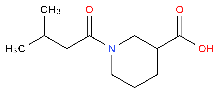 1-(3-Methylbutanoyl)-3-piperidinecarboxylic acid_分子结构_CAS_)