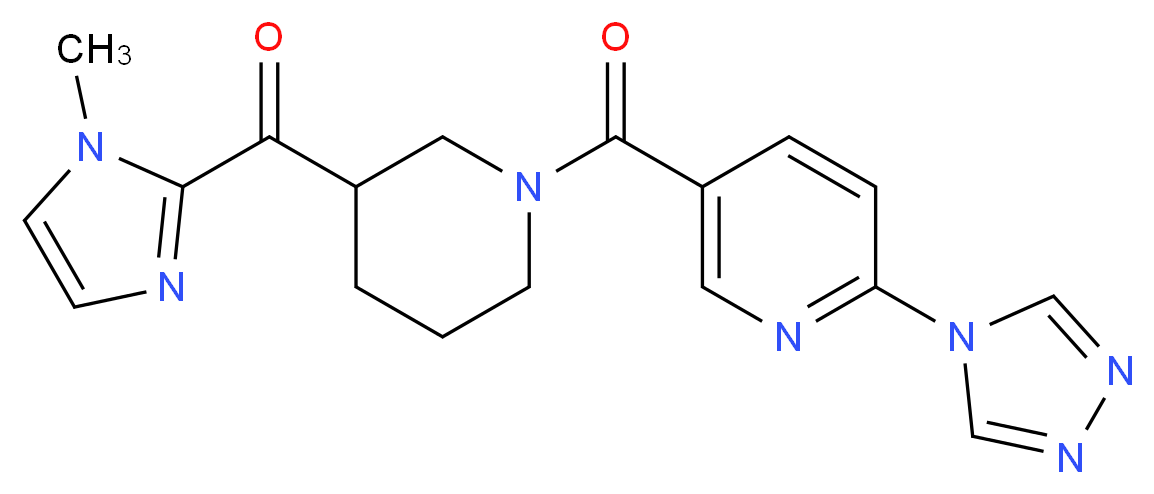 (1-methyl-1H-imidazol-2-yl)(1-{[6-(4H-1,2,4-triazol-4-yl)-3-pyridinyl]carbonyl}-3-piperidinyl)methanone_分子结构_CAS_)
