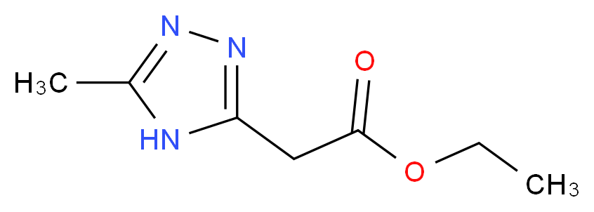 Ethyl 2-(5-methyl-4H-1,2,4-triazol-3-yl)acetate_分子结构_CAS_100187-10-8)