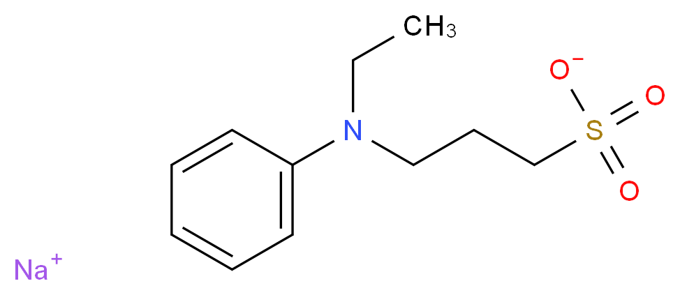 sodium 3-[ethyl(phenyl)amino]propane-1-sulfonate_分子结构_CAS_82611-85-6