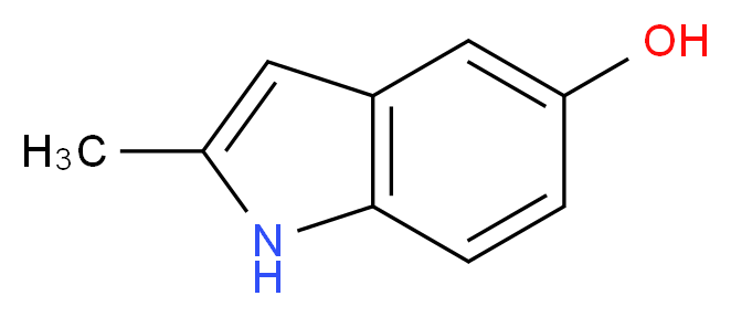 2-Methyl-1H-indol-5-ol_分子结构_CAS_13314-85-7)