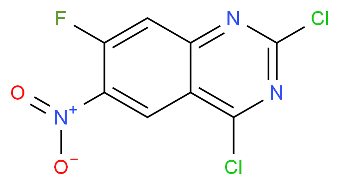 2,4-dichloro-7-fluoro-6-nitroquinazoline_分子结构_CAS_1007308-75-9