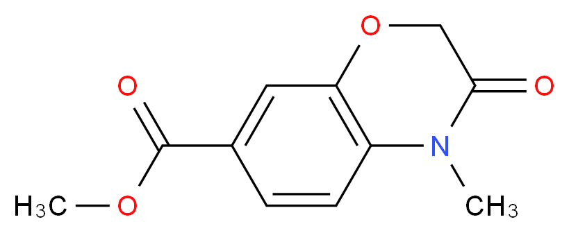 Methyl 4-methyl-3-oxo-3,4-dihydro-2H-1,4-benzoxazine-7-carboxylate_分子结构_CAS_)