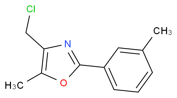 4-(chloromethyl)-5-methyl-2-(3-methylphenyl)-1,3-oxazole_分子结构_CAS_521266-92-2)