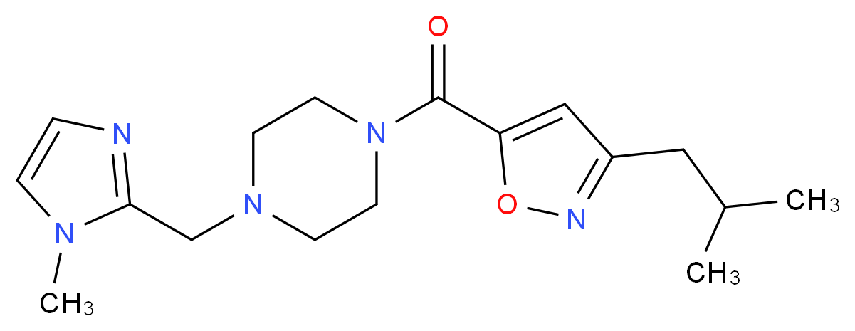 1-[(3-isobutyl-5-isoxazolyl)carbonyl]-4-[(1-methyl-1H-imidazol-2-yl)methyl]piperazine_分子结构_CAS_)