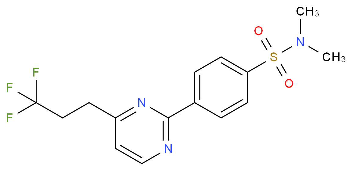 N,N-dimethyl-4-[4-(3,3,3-trifluoropropyl)pyrimidin-2-yl]benzenesulfonamide_分子结构_CAS_)