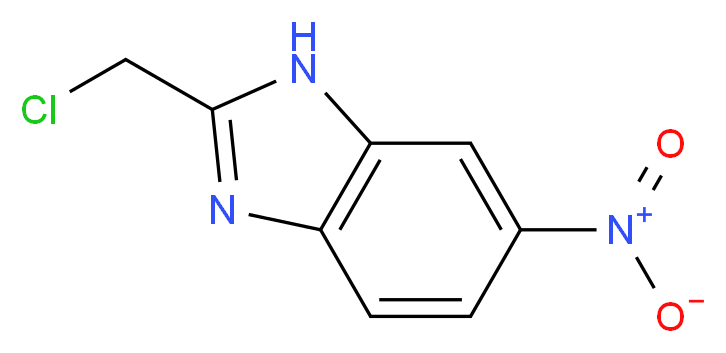 2-(chloromethyl)-6-nitro-1H-1,3-benzodiazole_分子结构_CAS_14625-39-9