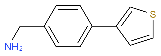 (4-thien-3-ylphenyl)methylamine_分子结构_CAS_876317-18-9)