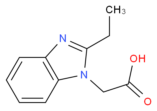 (2-ethyl-1H-benzimidazol-1-yl)acetic acid_分子结构_CAS_54980-96-0)