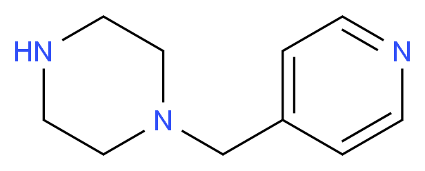 1-(pyridin-4-ylmethyl)piperazine_分子结构_CAS_62089-74-1