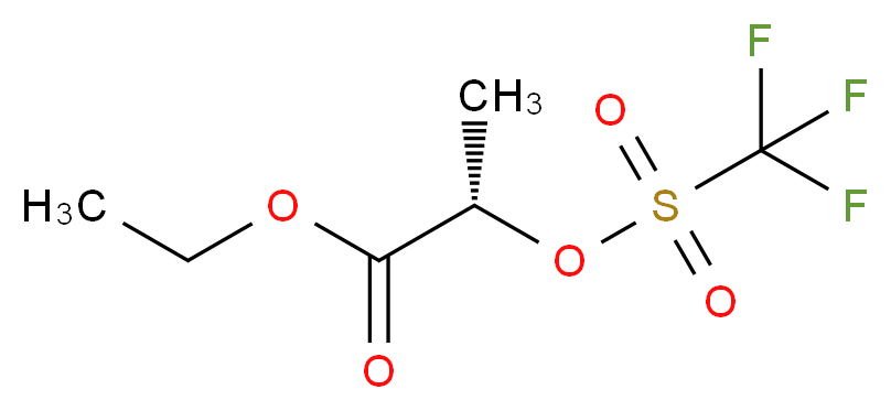 ethyl (2S)-2-(trifluoromethanesulfonyloxy)propanoate_分子结构_CAS_84028-88-6