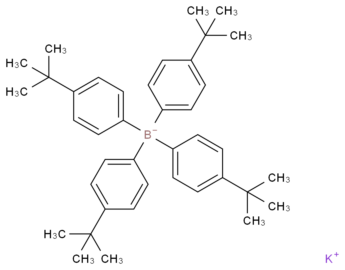 potassium tetrakis(4-tert-butylphenyl)boranuide_分子结构_CAS_401818-78-8
