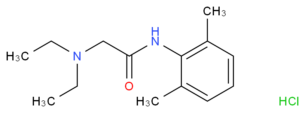 LIDOCAINE HYDROCHLORIDE_分子结构_CAS_6108-05-0)