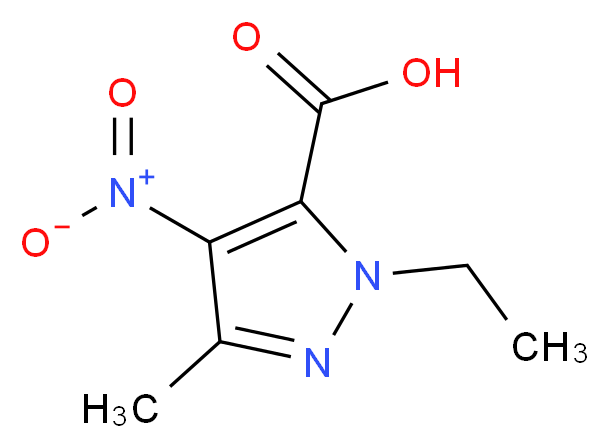 1-Ethyl-3-methyl-4-nitro-1H-pyrazole-5-carboxylic acid_分子结构_CAS_)