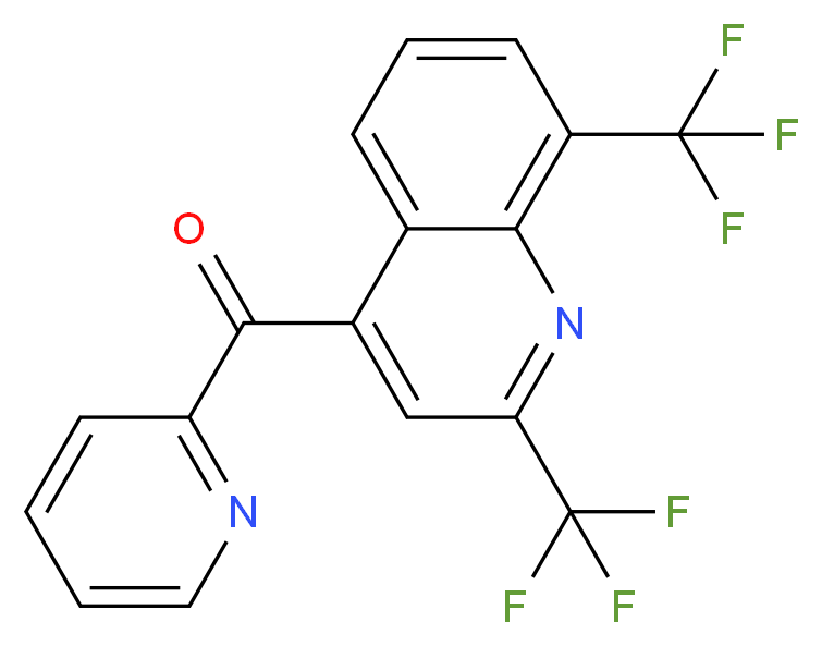 4-(pyridine-2-carbonyl)-2,8-bis(trifluoromethyl)quinoline_分子结构_CAS_35853-55-5