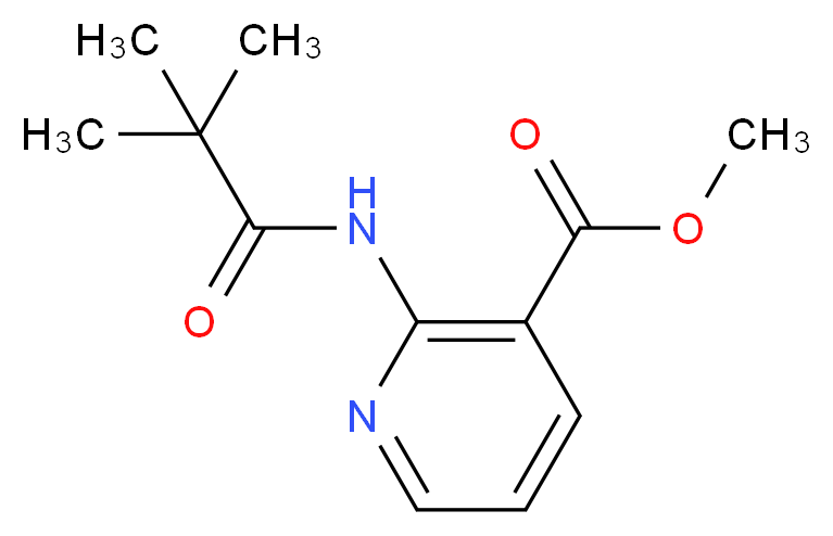 methyl 2-(2,2-dimethylpropanamido)pyridine-3-carboxylate_分子结构_CAS_773875-91-5