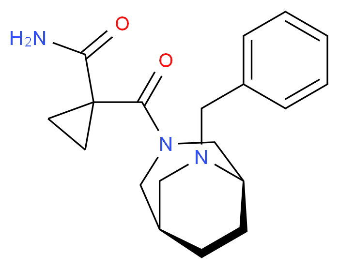 1-{[(1R*,5R*)-6-benzyl-3,6-diazabicyclo[3.2.2]non-3-yl]carbonyl}cyclopropanecarboxamide_分子结构_CAS_)